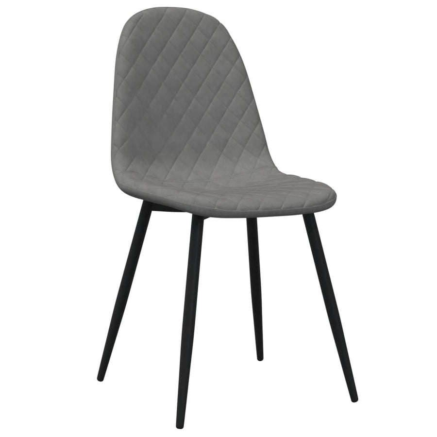 Eetkamerstoelen Fluweel 2 Lichtgrijs