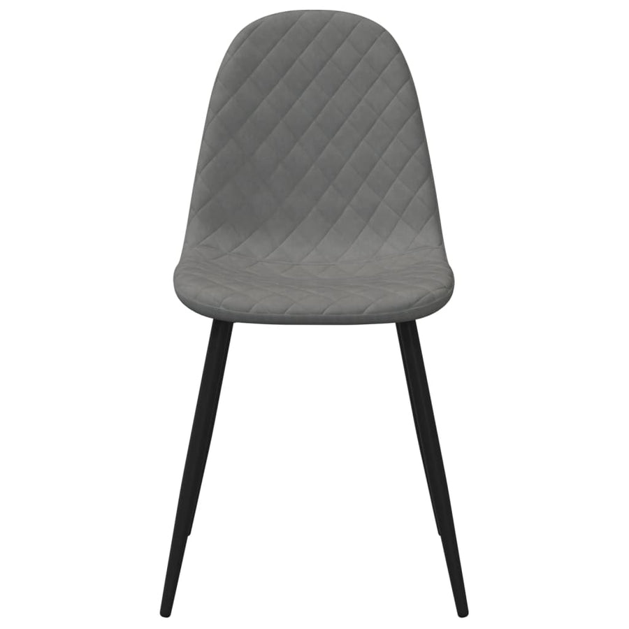 Eetkamerstoelen Fluweel 2 Lichtgrijs