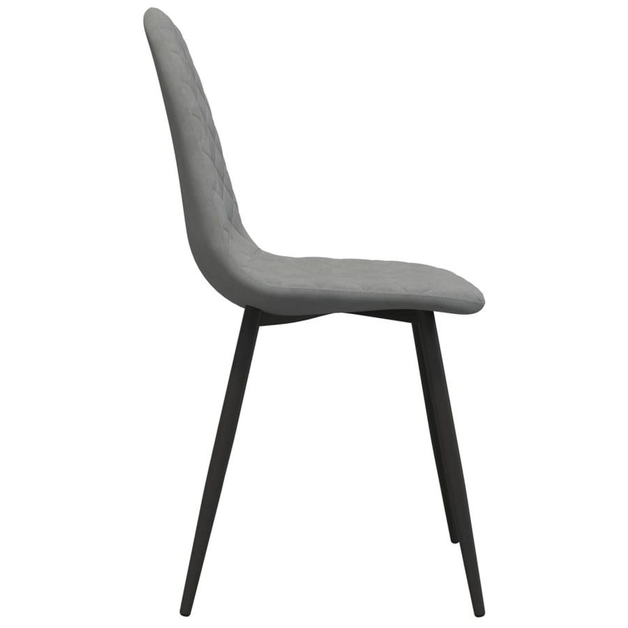 Eetkamerstoelen Fluweel 2 Lichtgrijs