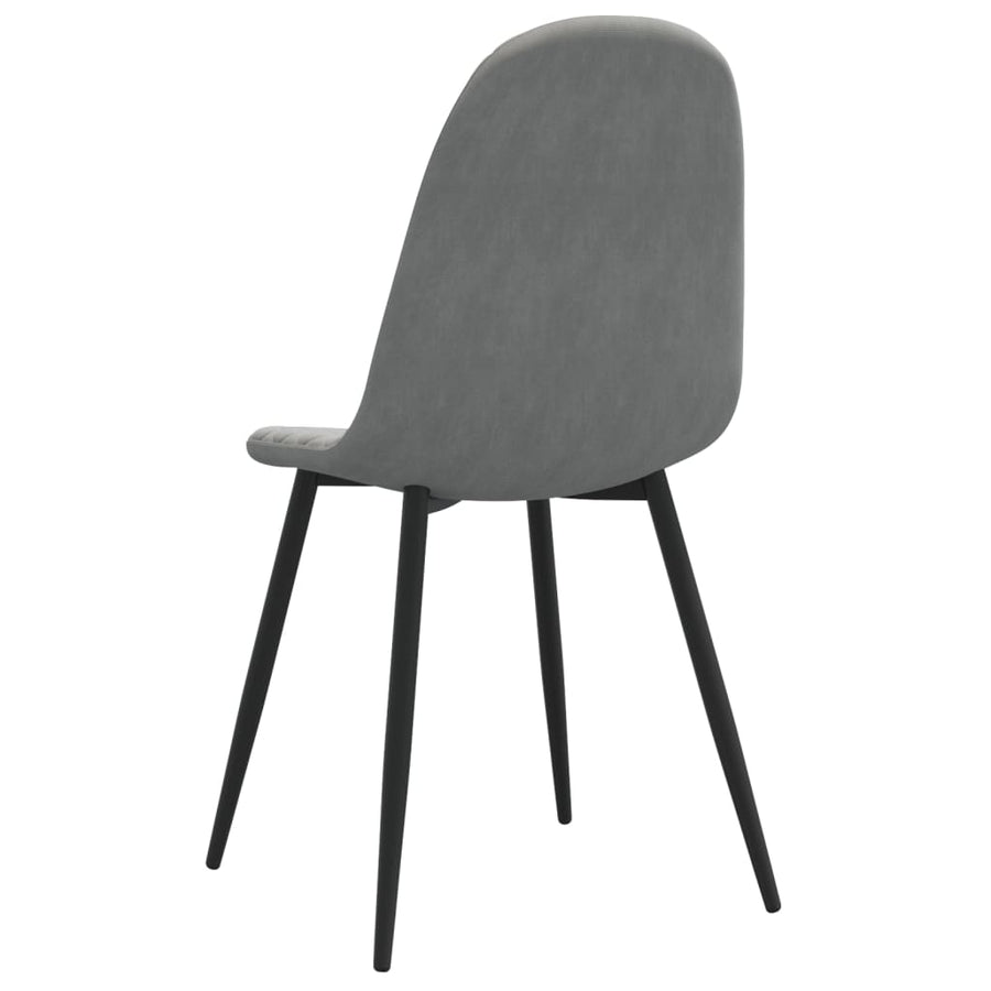 Eetkamerstoelen Fluweel 2 Lichtgrijs