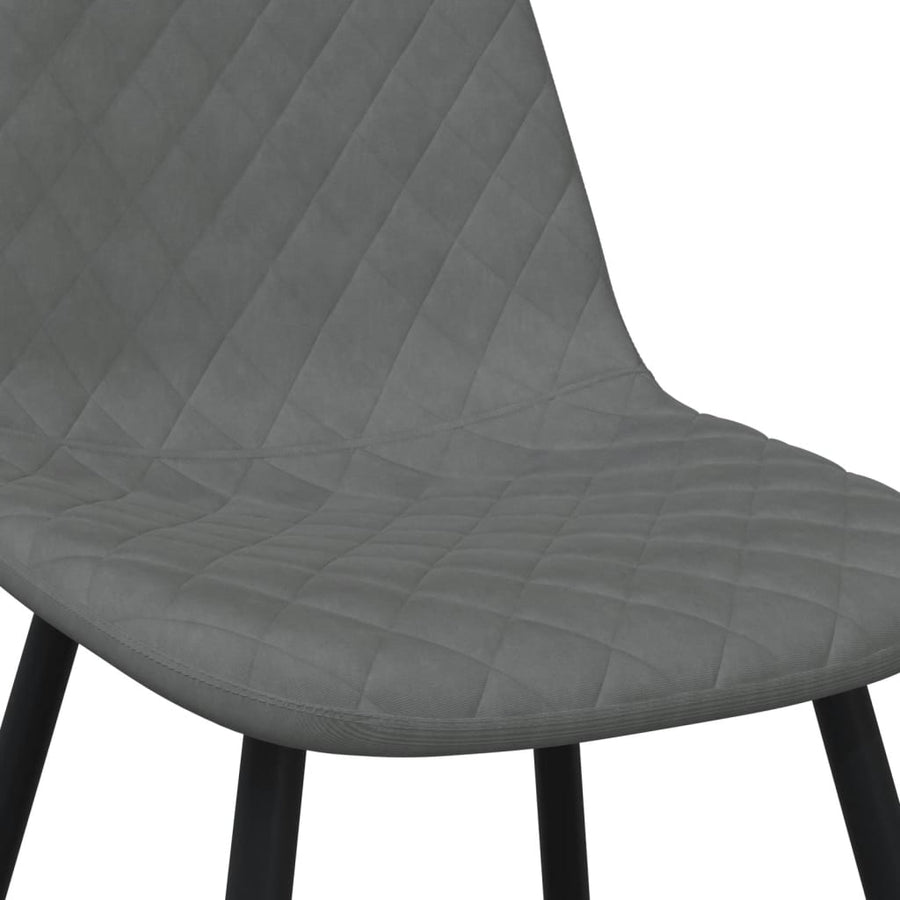 Eetkamerstoelen Fluweel 2 Lichtgrijs