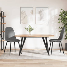 Eetkamerstoelen Fluweel 2 Lichtgrijs