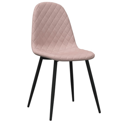 Eetkamerstoelen Fluweel 2 Roze