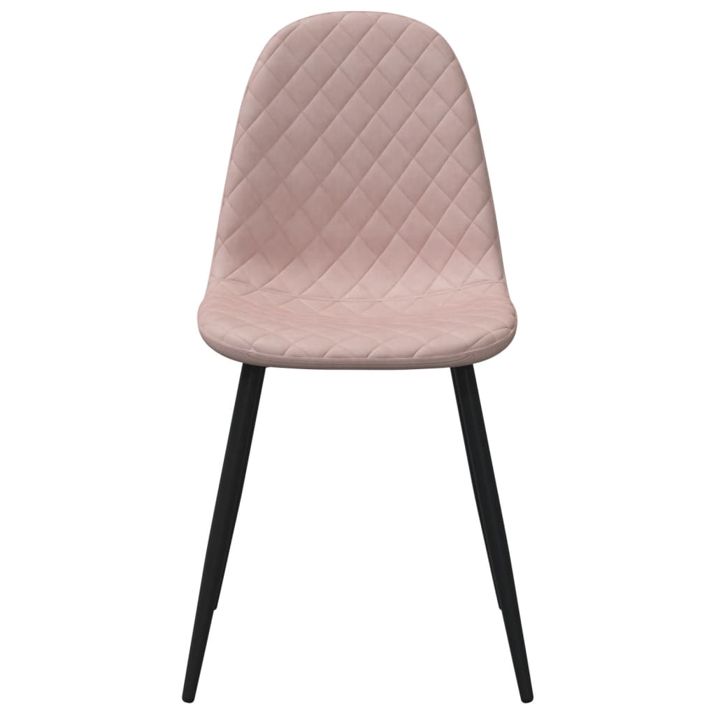 Eetkamerstoelen Fluweel 2 Roze