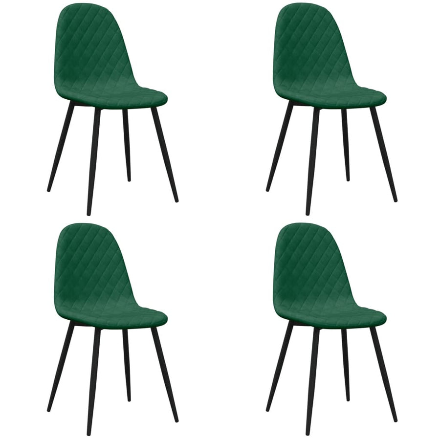 Eetkamerstoelen Fluweel 4 Donkergroen