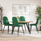 Eetkamerstoelen 4 st fluweel donkergroen 45x53,5x83 cm