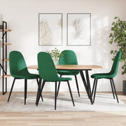 Eetkamerstoelen 4 st fluweel donkergroen 45x53,5x83 cm