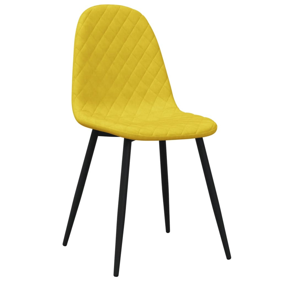 Eetkamerstoelen Fluweel 4 Mosterdgeel