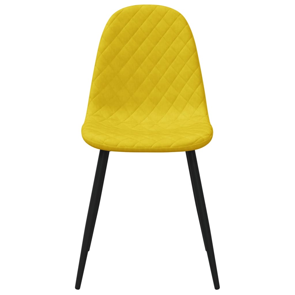 Eetkamerstoelen Fluweel 4 Mosterdgeel