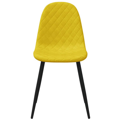 Eetkamerstoelen Fluweel 4 Mosterdgeel