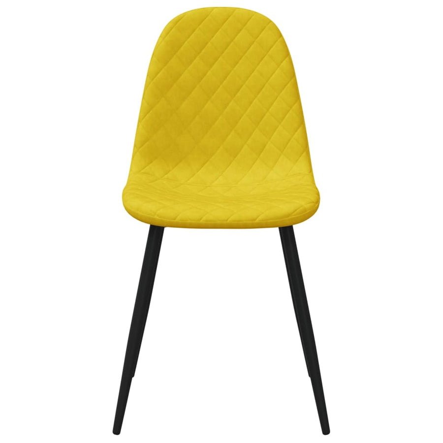 Eetkamerstoelen Fluweel 4 Mosterdgeel