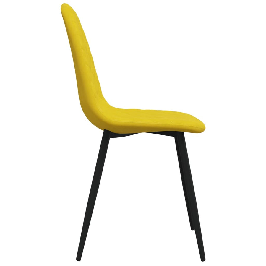 Eetkamerstoelen Fluweel 4 Mosterdgeel