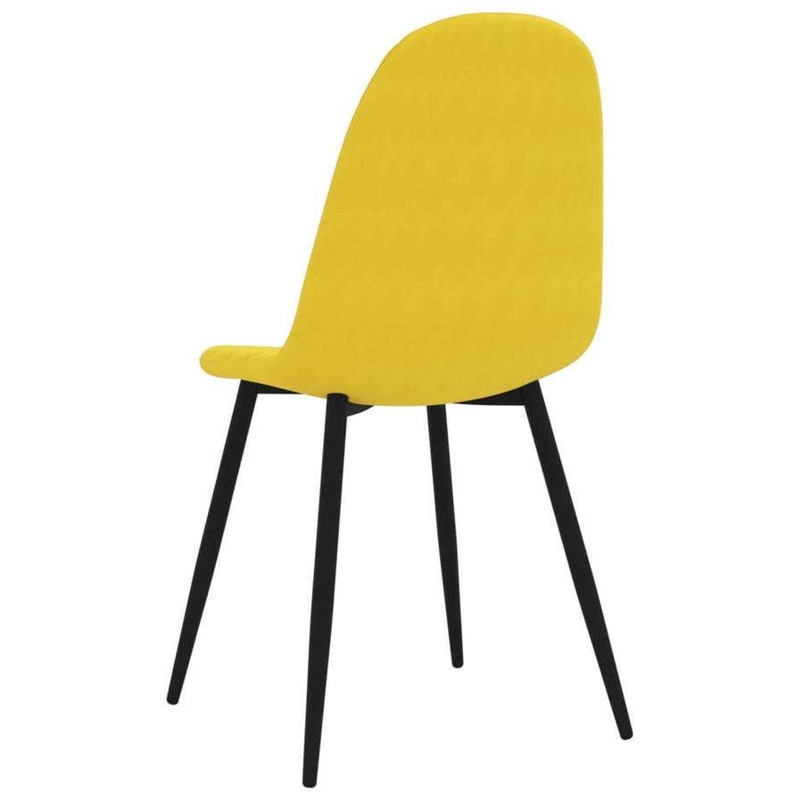 Eetkamerstoelen Fluweel 4 Mosterdgeel