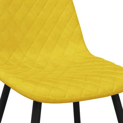 Eetkamerstoelen Fluweel 4 Mosterdgeel
