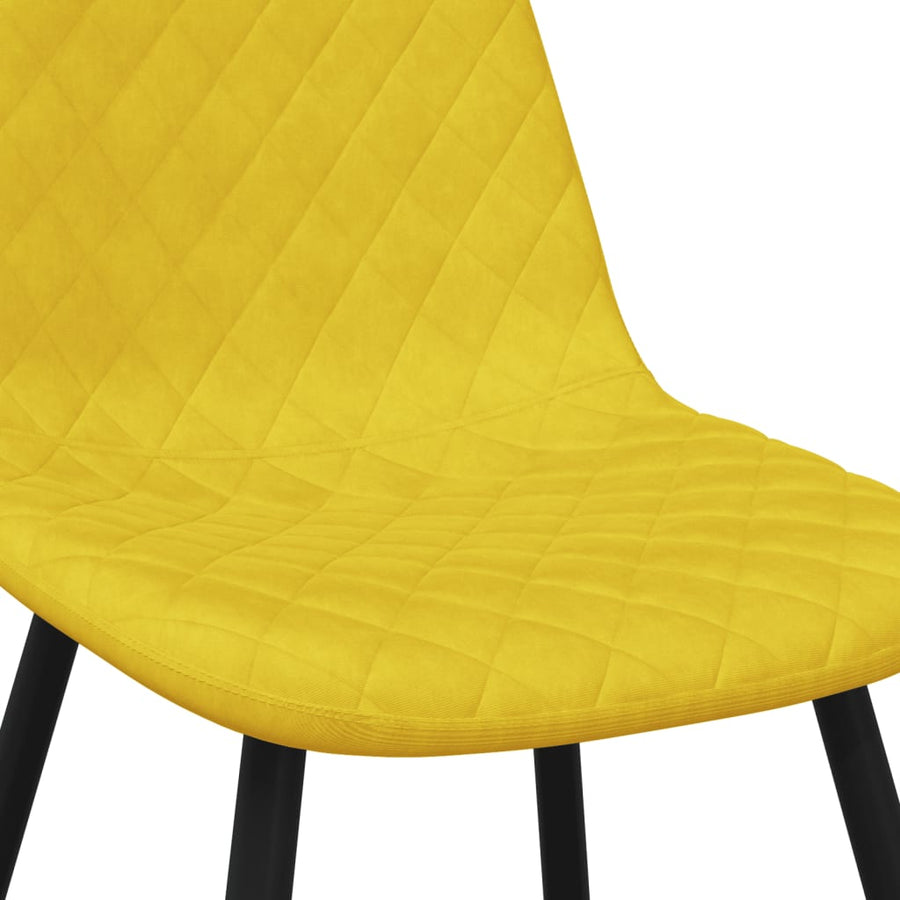 Eetkamerstoelen Fluweel 4 Mosterdgeel