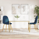 Eetkamerstoelen 2 st fluweel blauw 2 Blauw