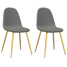 Eetkamerstoelen 2 st fluweel lichtgrijs 2 Lichtgrijs