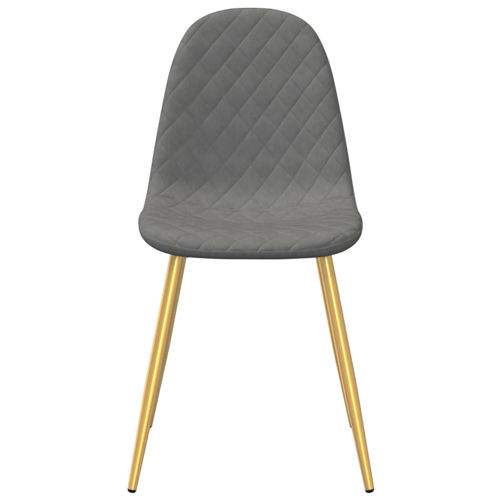 Eetkamerstoelen 2 st fluweel lichtgrijs 2 Lichtgrijs