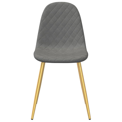 Eetkamerstoelen 2 st fluweel lichtgrijs 2 Lichtgrijs
