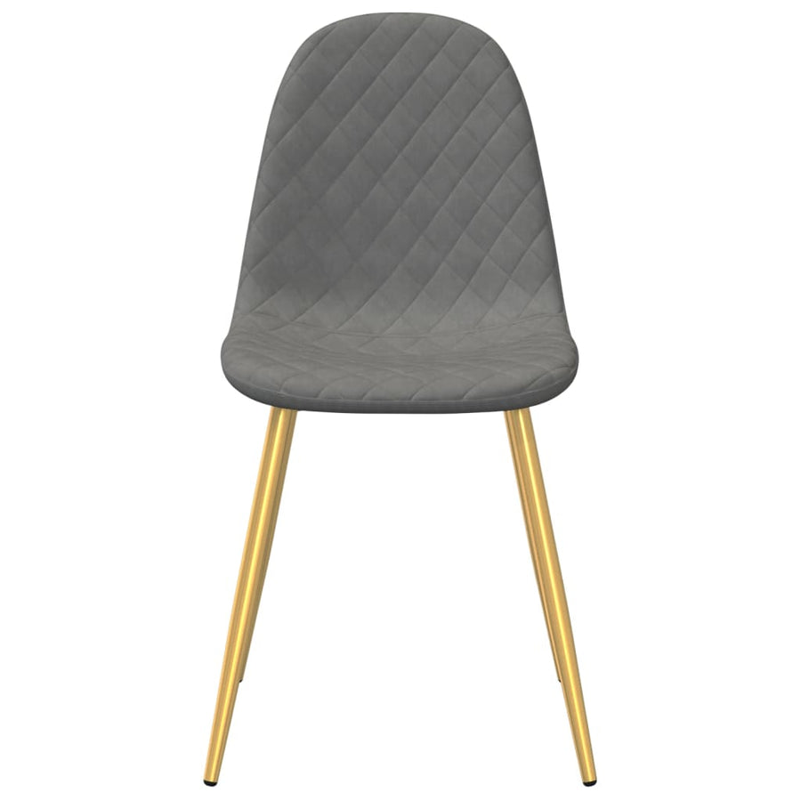Eetkamerstoelen 2 st fluweel lichtgrijs 2 Lichtgrijs