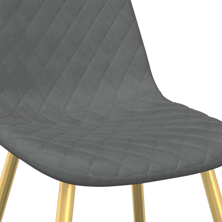 Eetkamerstoelen 2 st fluweel lichtgrijs 2 Lichtgrijs