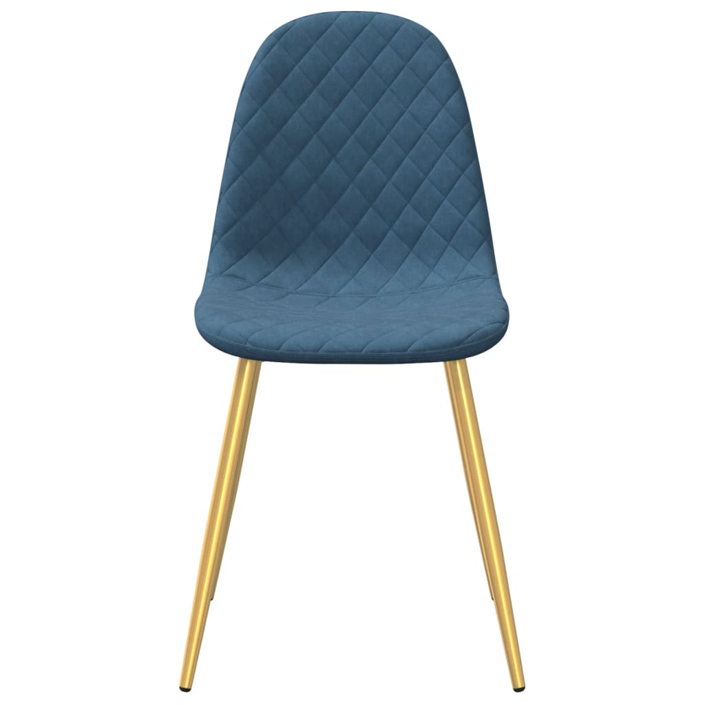 Eetkamerstoelen 4 st fluweel blauw 4 Blauw
