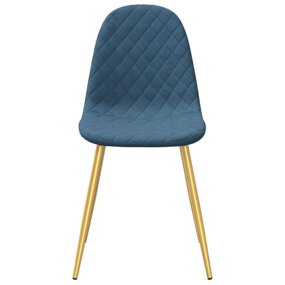 Eetkamerstoelen 4 st fluweel blauw 4 Blauw