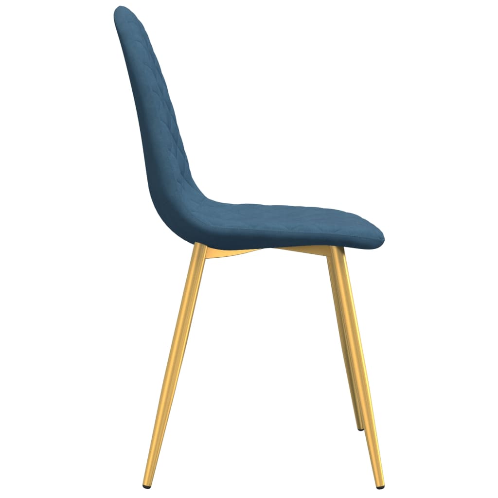 Eetkamerstoelen 4 st fluweel blauw 4 Blauw