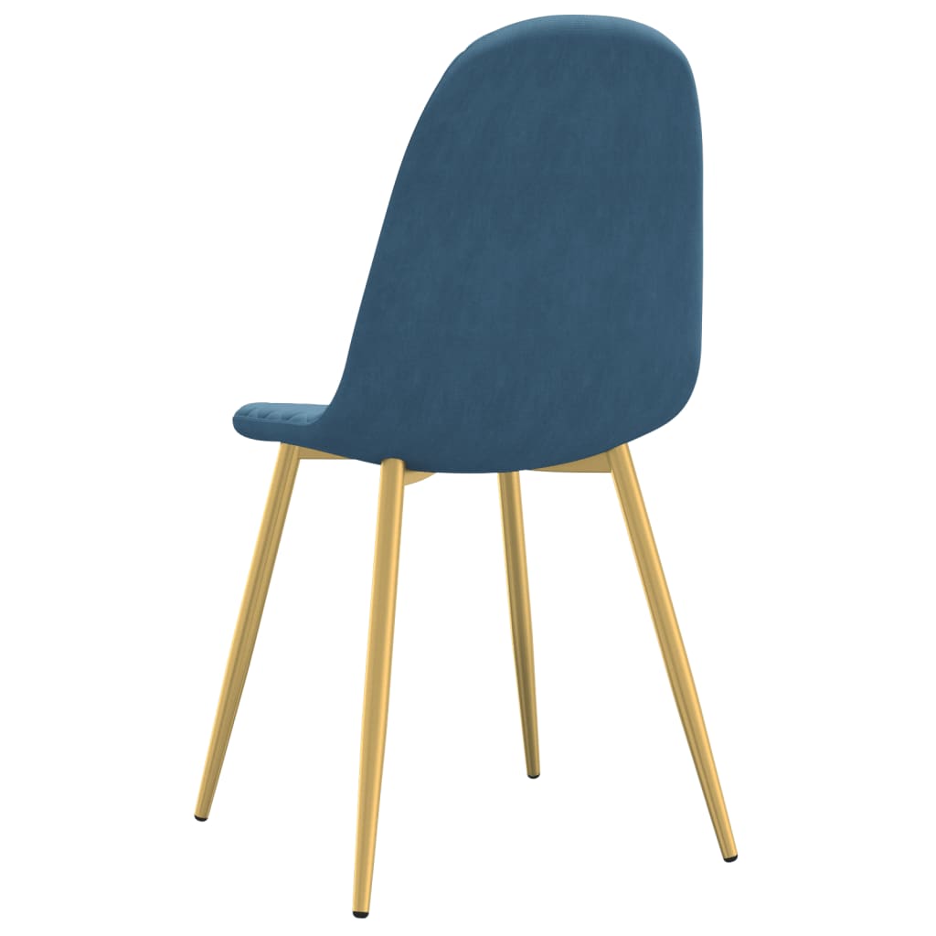 Eetkamerstoelen 4 st fluweel blauw 4 Blauw