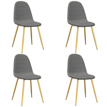 Eetkamerstoelen 4 st fluweel lichtgrijs 4 Lichtgrijs