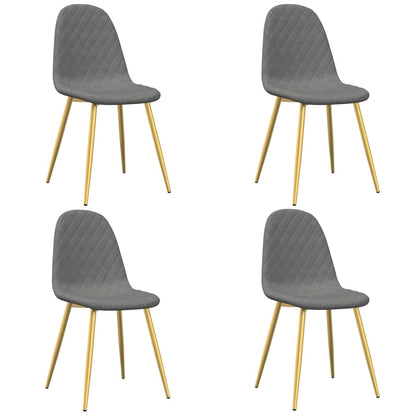 Eetkamerstoelen 4 st fluweel lichtgrijs 4 Lichtgrijs