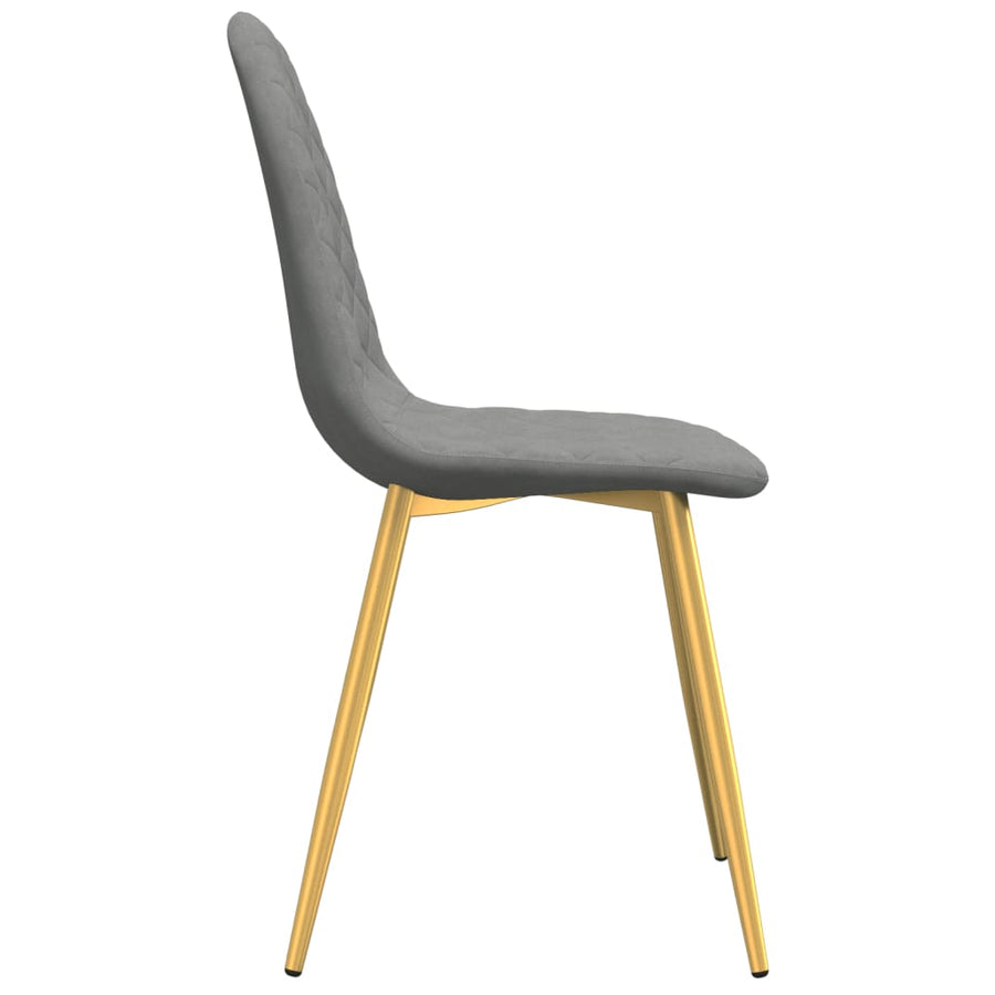 Eetkamerstoelen 4 st fluweel lichtgrijs 4 Lichtgrijs