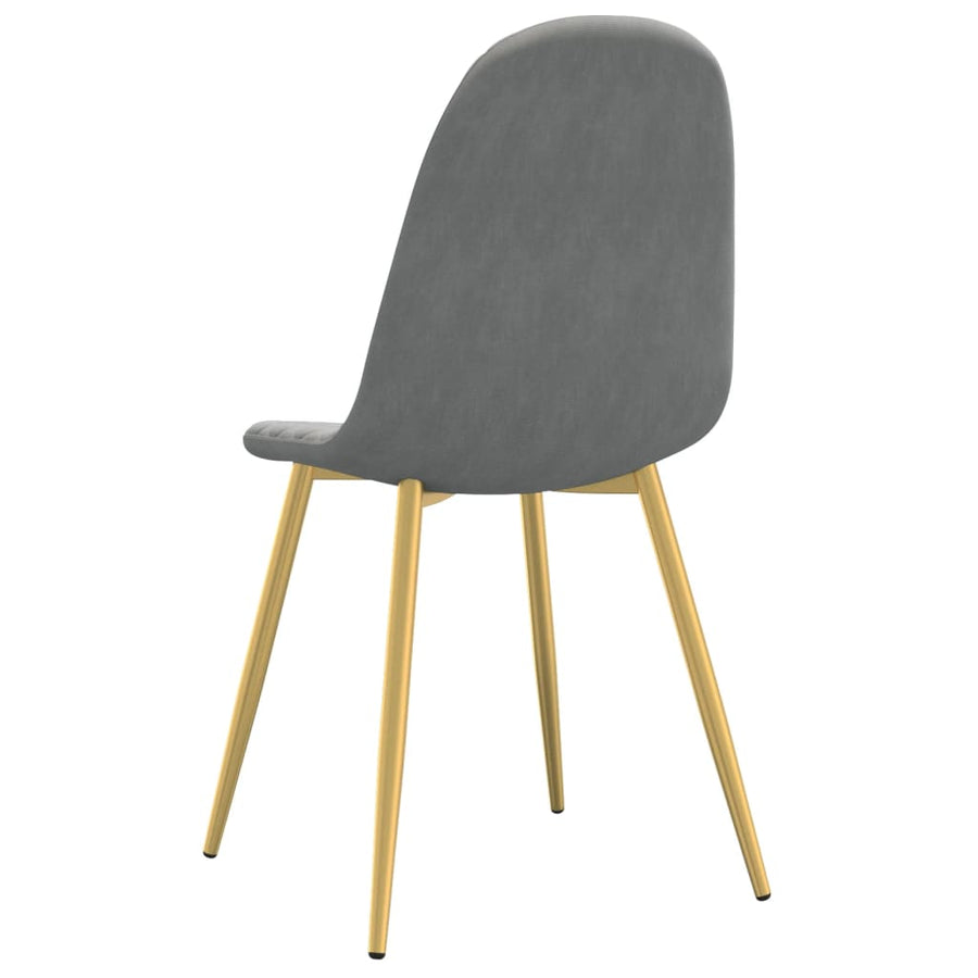 Eetkamerstoelen 4 st fluweel lichtgrijs 4 Lichtgrijs