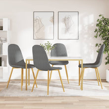 Eetkamerstoelen 4 st fluweel lichtgrijs 4 Lichtgrijs