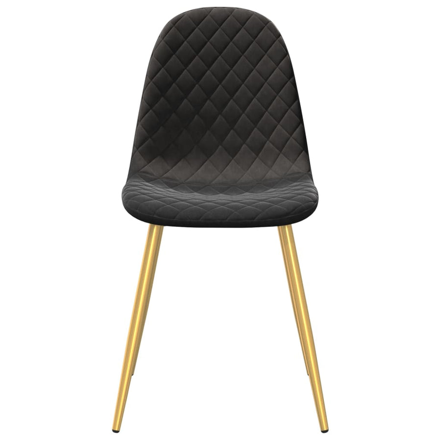 Eetkamerstoelen 4 st fluweel zwart 4 Zwart