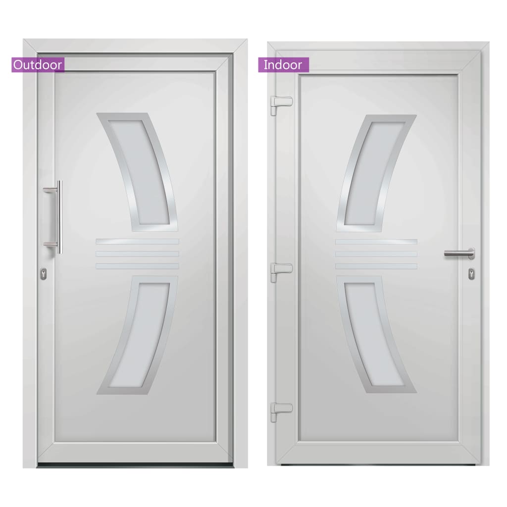Voordeur Wit 88 x 200 cm Links + trekhandvat