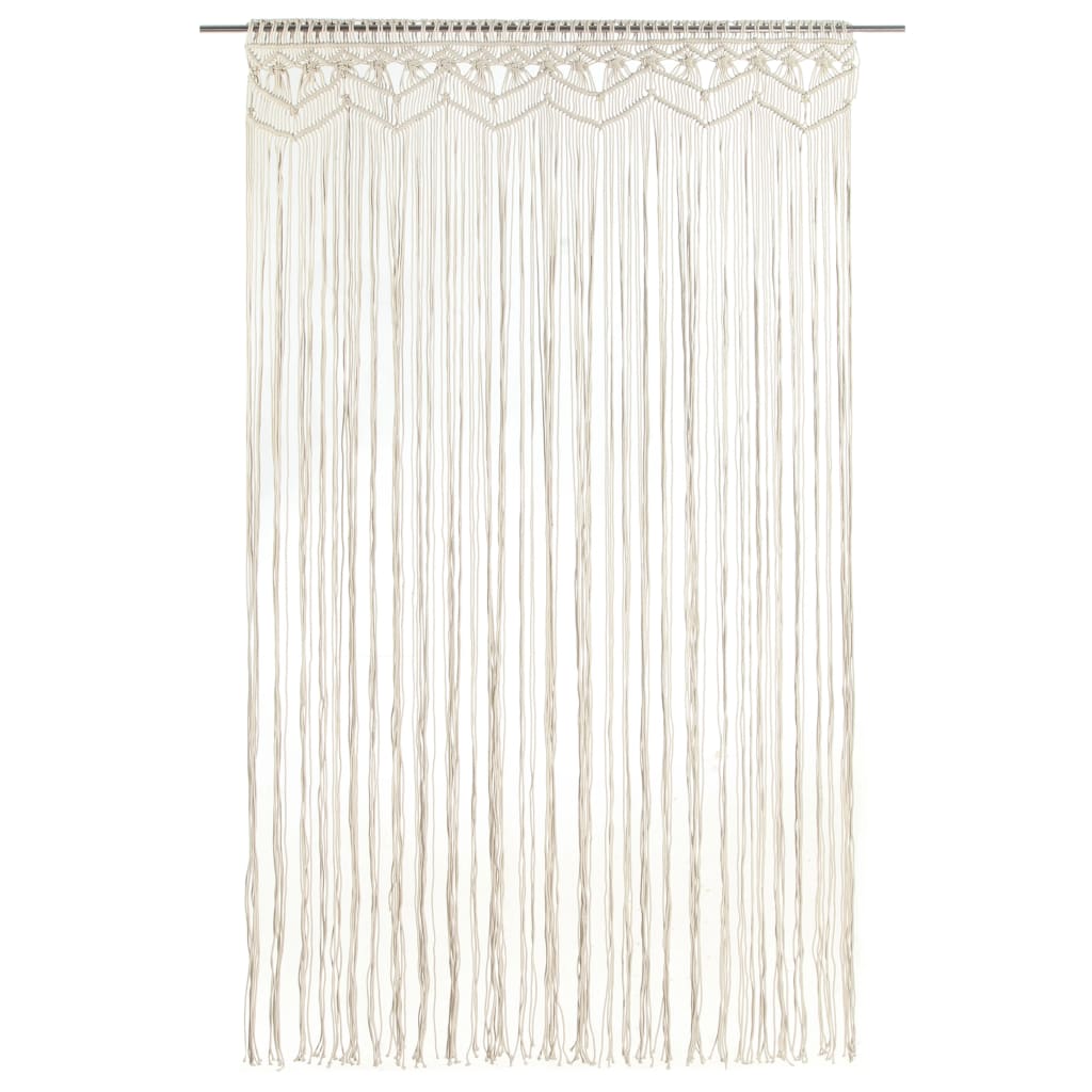 Gordijn Macramé 40X240 Cm Katoen Crème
