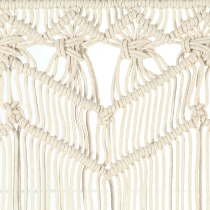 Gordijn Macramé 40X240 Cm Katoen Crème