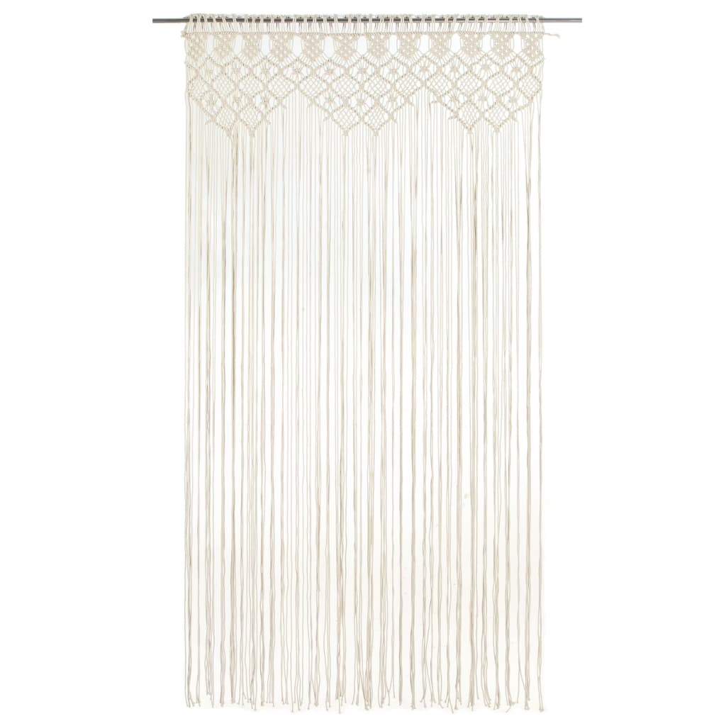 Gordijn Macramé 40X240 Cm Katoen Crème