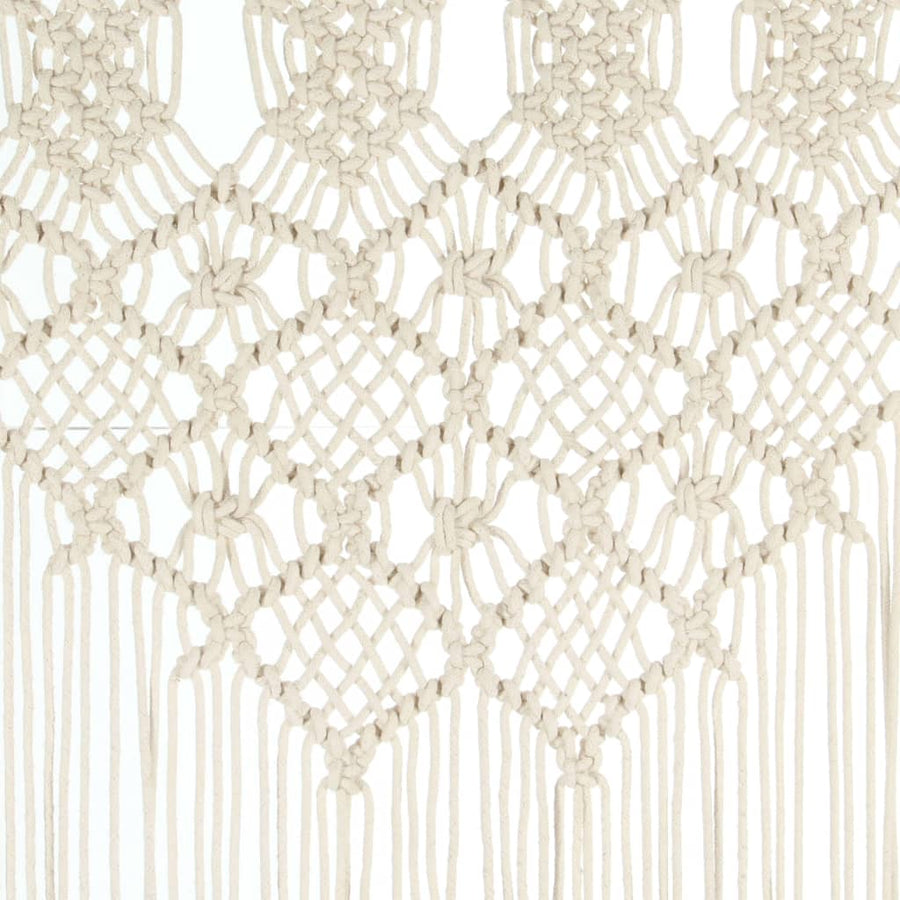 Gordijn Macramé 40X240 Cm Katoen Crème