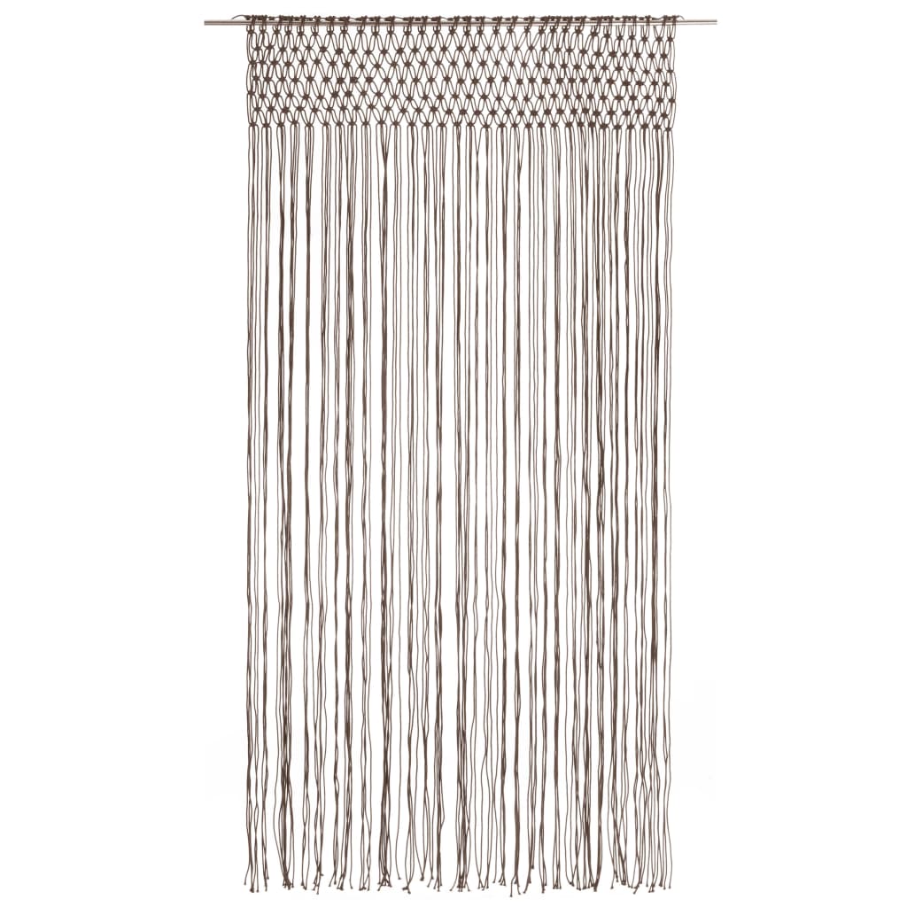 Gordijn Macramé 40X240 Cm Katoen Taupe