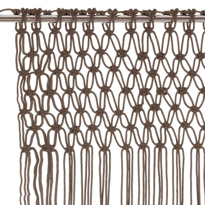 Gordijn Macramé 40X240 Cm Katoen Taupe
