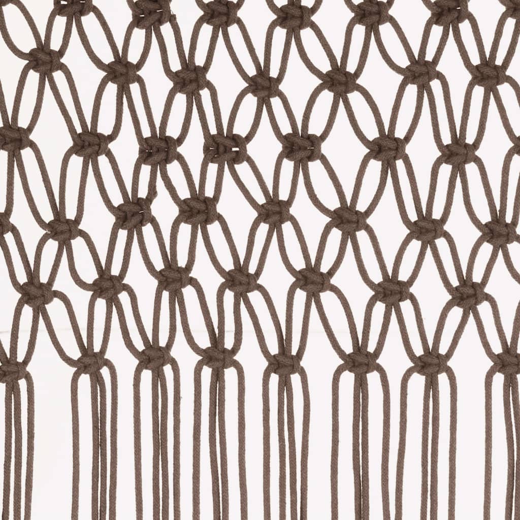 Gordijn Macramé 40X240 Cm Katoen Taupe