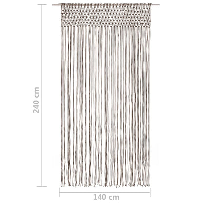 Gordijn Macramé 40X240 Cm Katoen Taupe