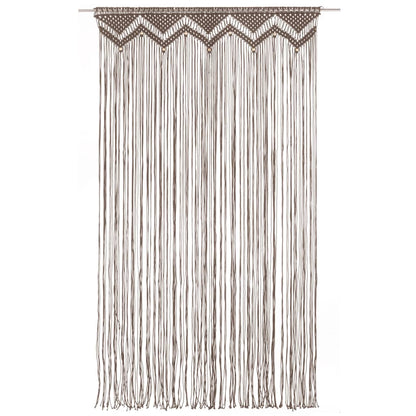 Gordijn Macramé 140X240 Cm Katoen Taupe