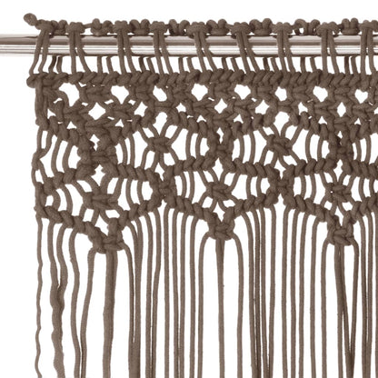 Gordijn Macramé 140X240 Cm Katoen Taupe