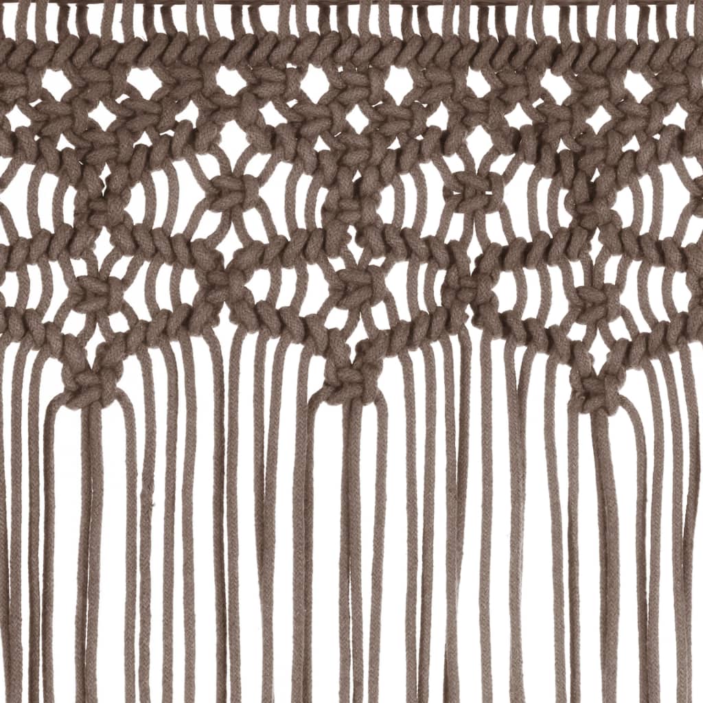 Gordijn Macramé 140X240 Cm Katoen Taupe