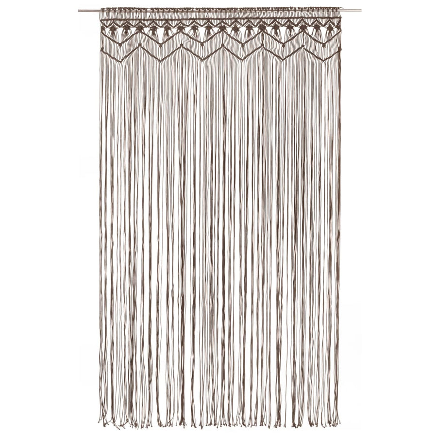Gordijn Macramé 40X240 Cm Katoen Taupe