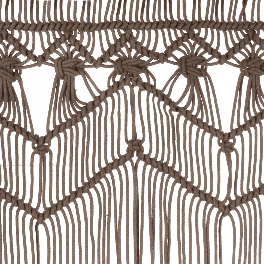 Gordijn Macramé 40X240 Cm Katoen Taupe