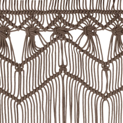 Gordijn Macramé 40X240 Cm Katoen Taupe